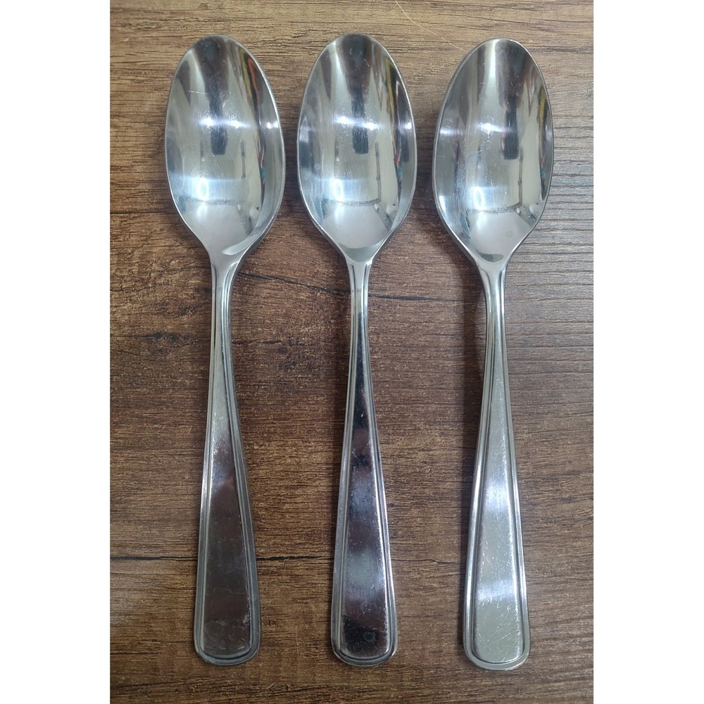 Cambridge NEVADA Stainless Flatware Setting Oval Soup Spoon Lot Of 3